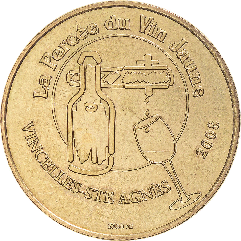 França, Token, Token turístico, Percée du vin jaune - Vincelles, 2008, MDP