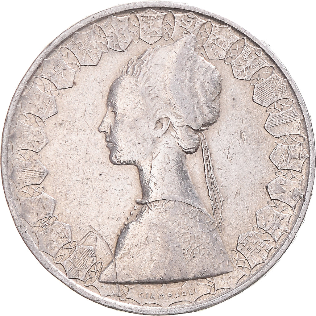 Coin, Italy, 500 Lire, 1958, Rome, VF(30-35), Silver, KM:98