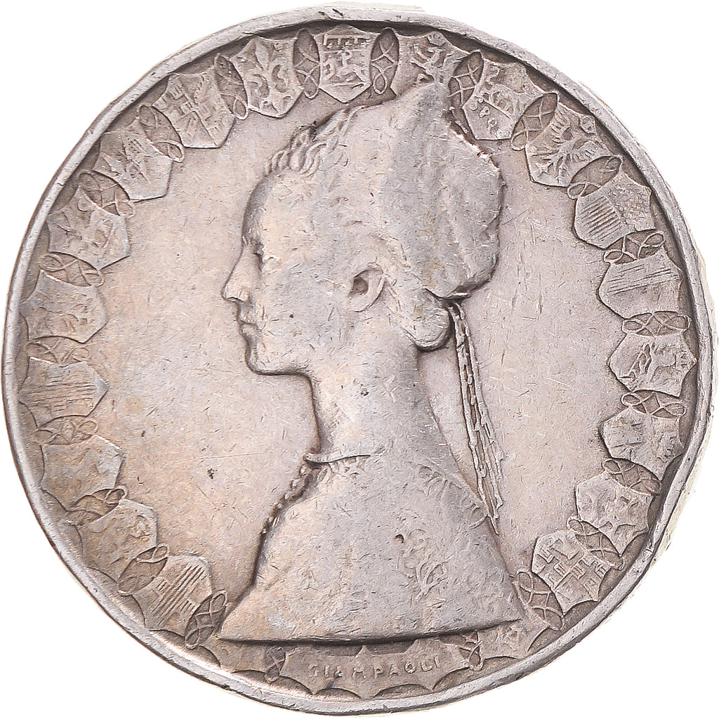 Coin, Italy, 500 Lire, 1958, Rome, VF(20-25), Silver, KM:98