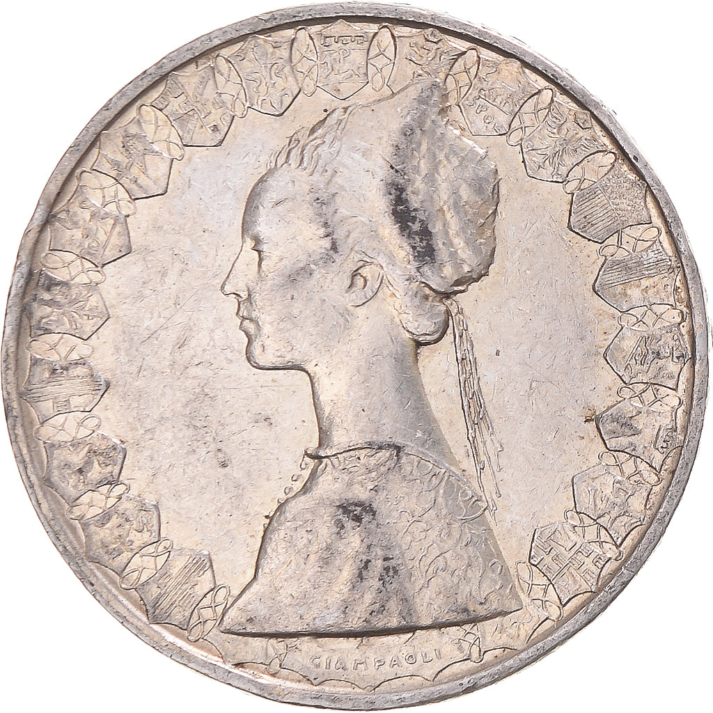 Coin, Italy, 500 Lire, 1958, Rome, VF(30-35), Silver, KM:98