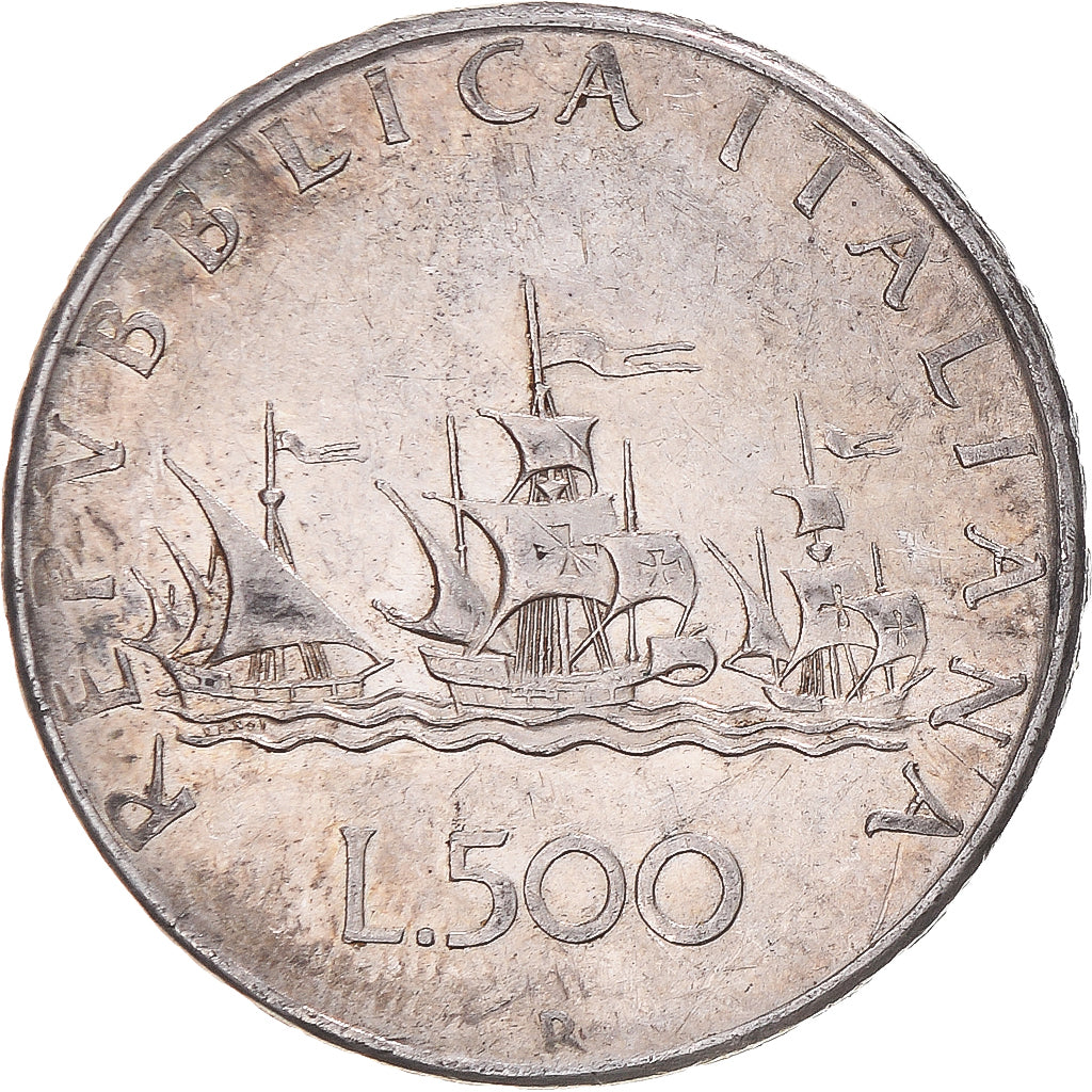 Coin, Italy, 500 Lire, 1958, Rome, VF(30-35), Silver, KM:98