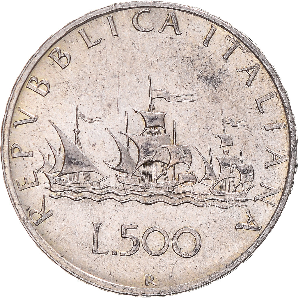 Coin, Italy, 500 Lire, 1959, Rome, AU(50-53), Silver, KM:98