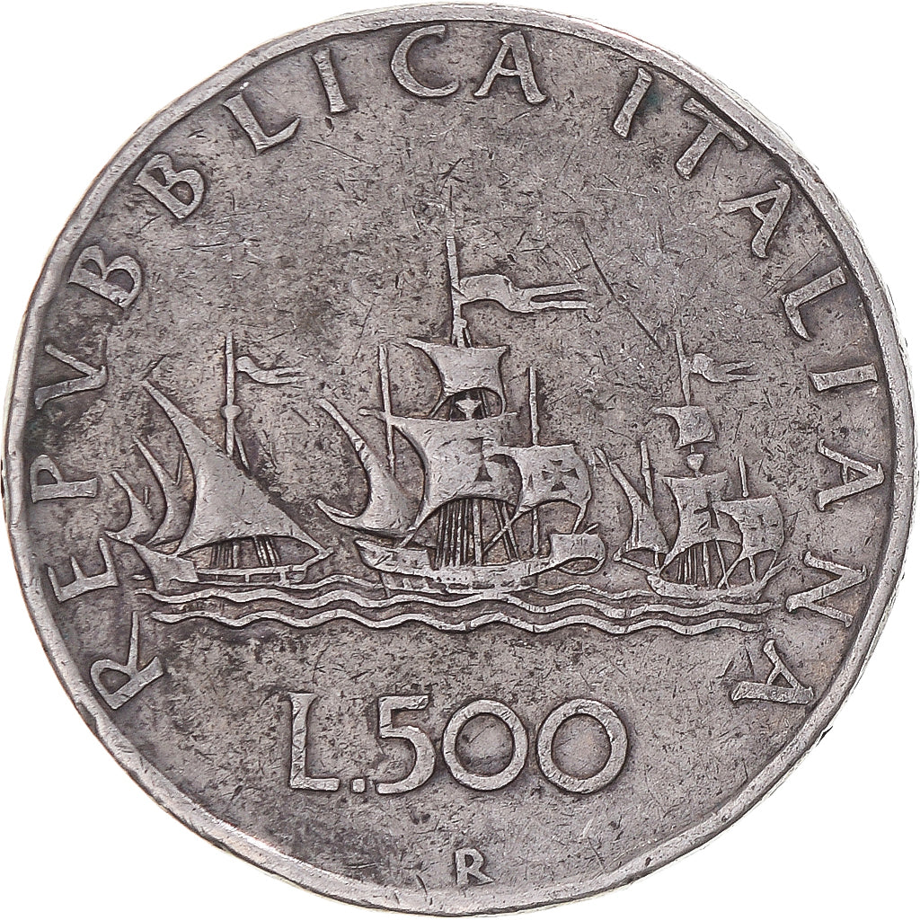Coin, Italy, 500 Lire, 1959, Rome, VF(30-35), Silver, KM:98