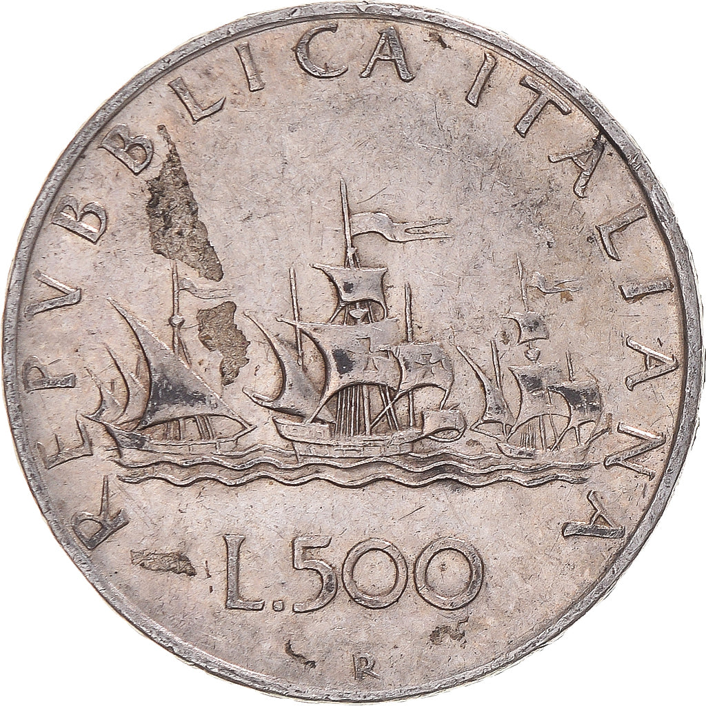 Coin, Italy, 500 Lire, 1960, Rome, VF(30-35), Silver, KM:98