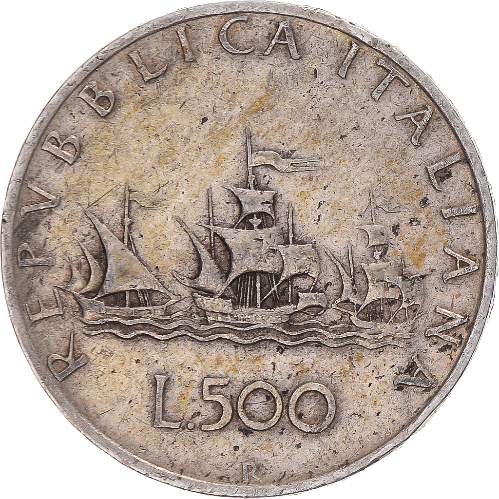 Coin, Italy, 500 Lire, 1960, Rome, VF(30-35), Silver, KM:98