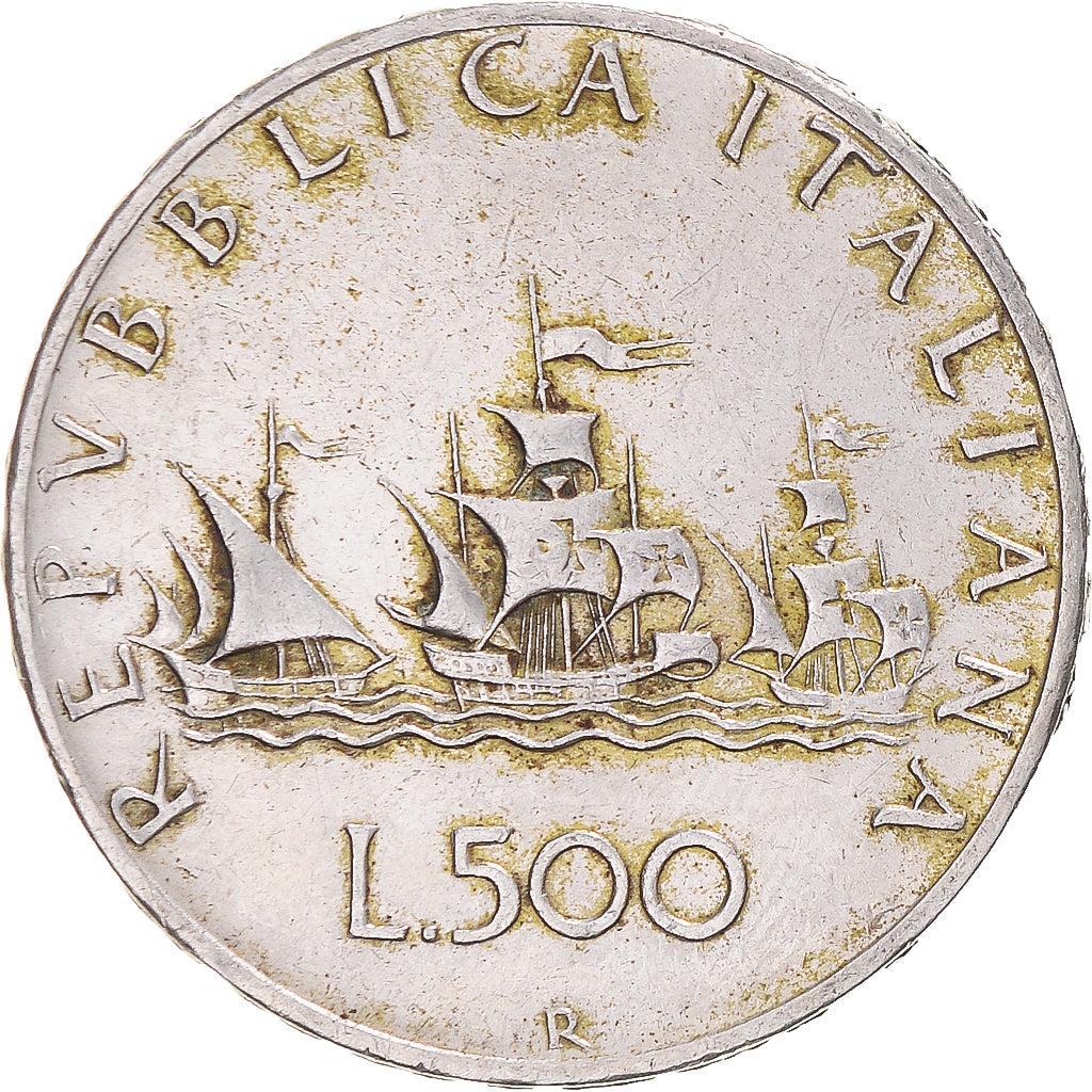 Coin, Italy, 500 Lire, 1964, Rome, EF(40-45), Silver, KM:98