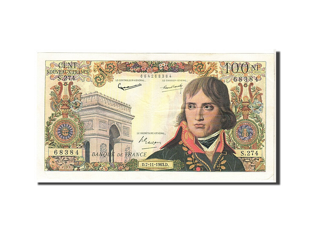 Banconote, Francia, 100 Nouveaux Francs, 100 NF 1959-1964 ''Bonaparte'', 1963