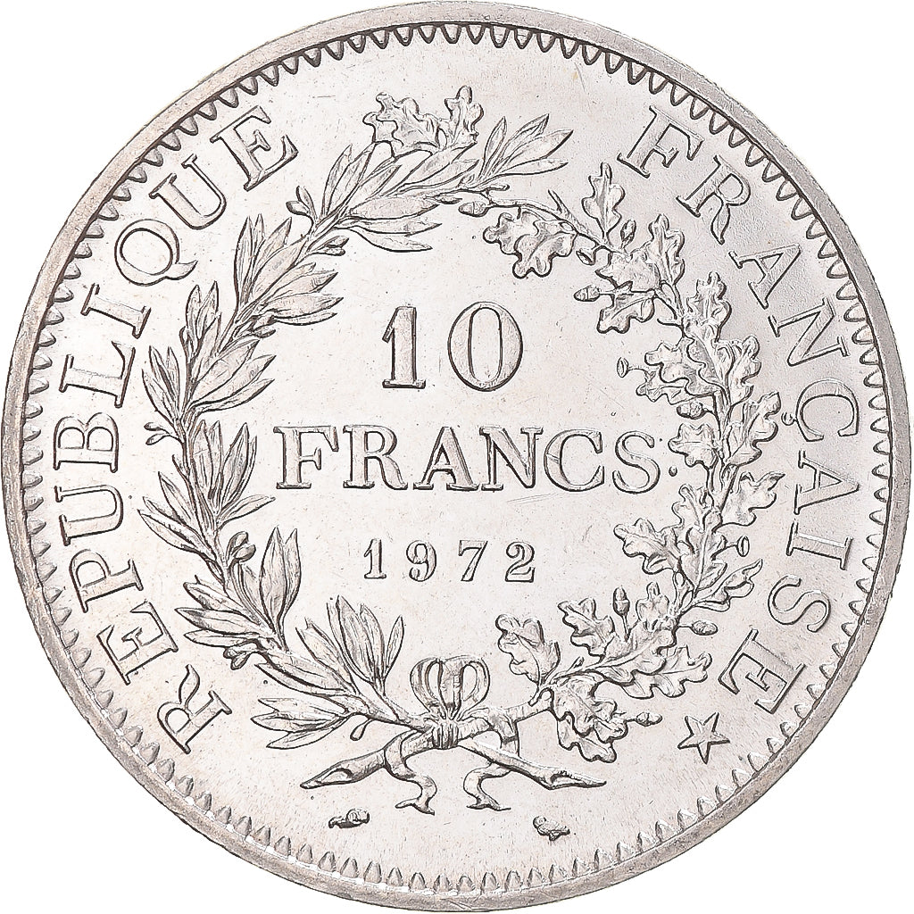 Coin, France, Hercule, 10 Francs, 1972, Paris, MS(63), Silver, KM:932