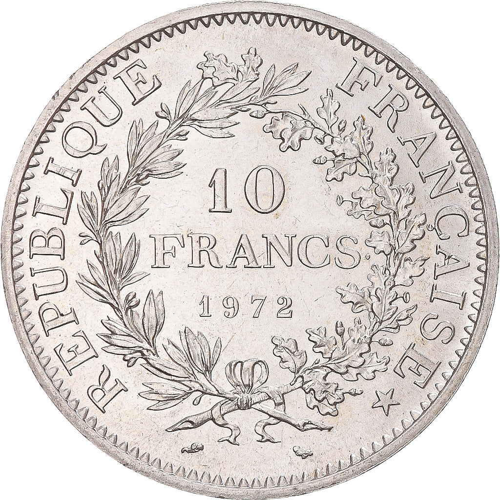 Coin, France, Hercule, 10 Francs, 1972, Paris, MS(63), Silver, KM:932