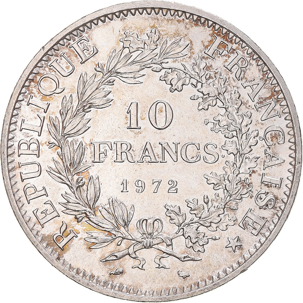 Coin, France, Hercule, 10 Francs, 1972, Paris, MS(63), Silver, KM:932