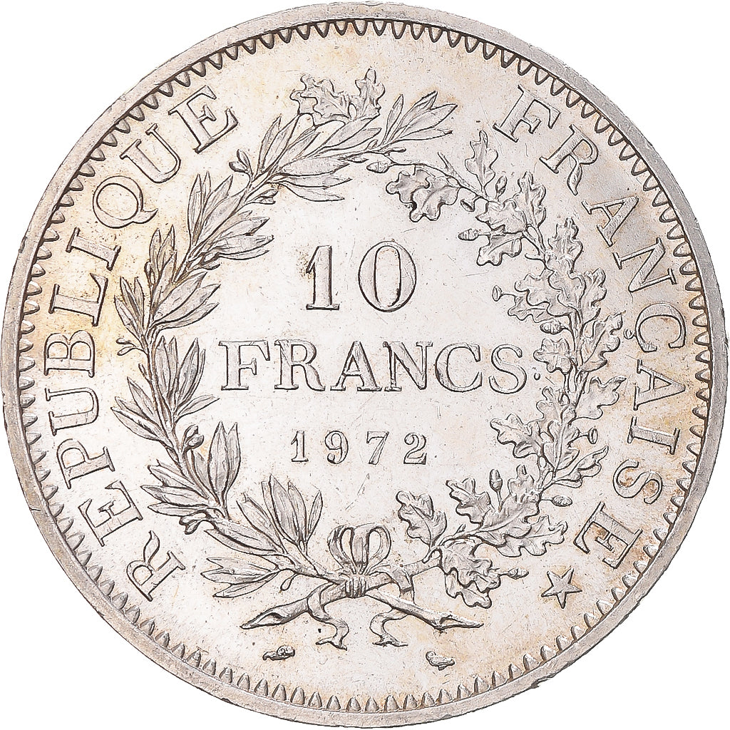 Coin, France, Hercule, 10 Francs, 1972, Paris, MS(60-62), Silver, KM:932