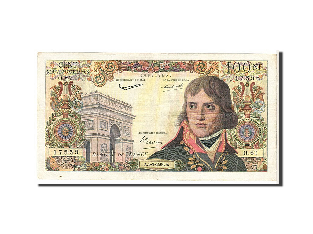 France, 100 Nouveaux Francs, 100 NF 1959-1964 ''Bonaparte'', 1960, KM #144a,...