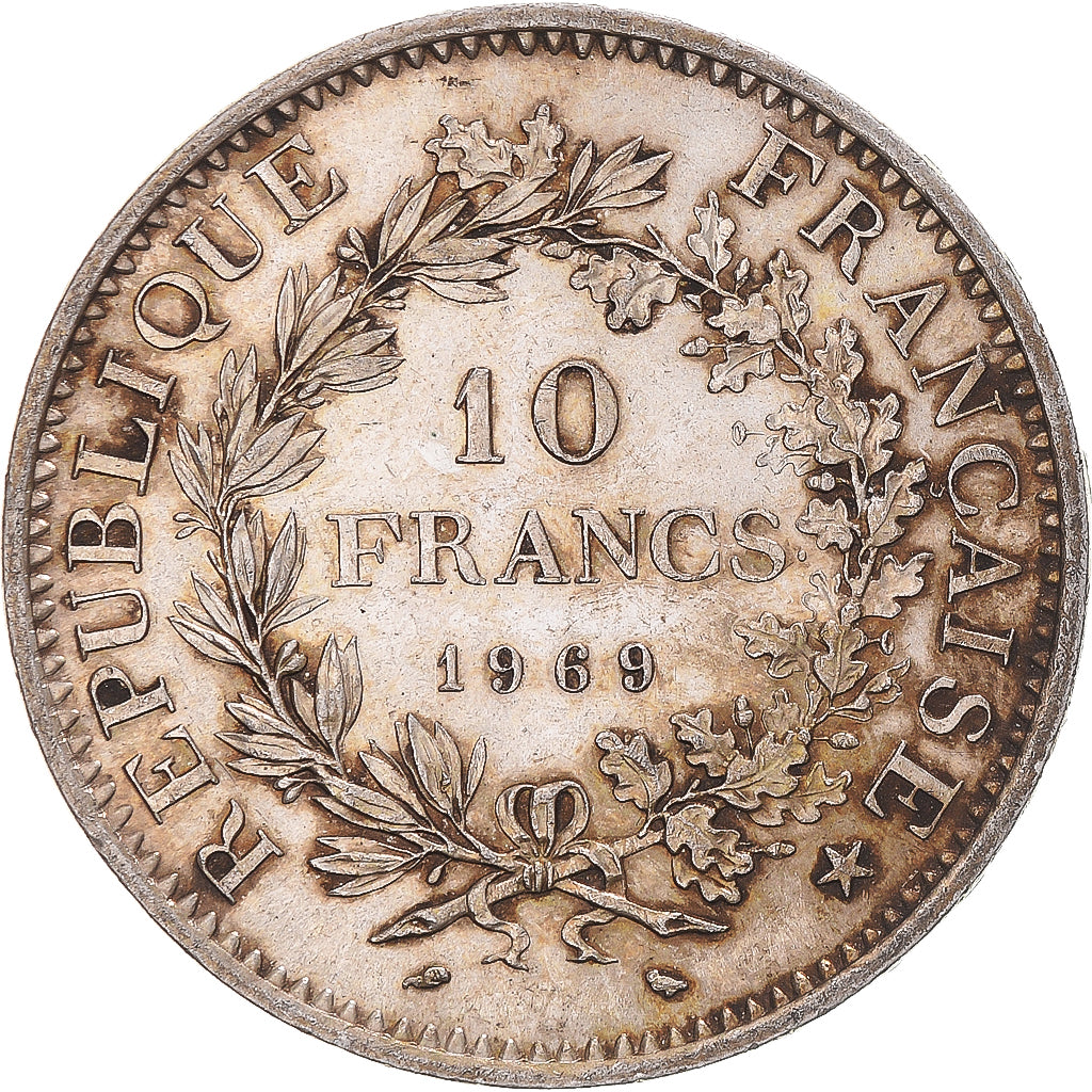Coin, France, Hercule, 10 Francs, 1969, Paris, MS(63), Silver, KM:932