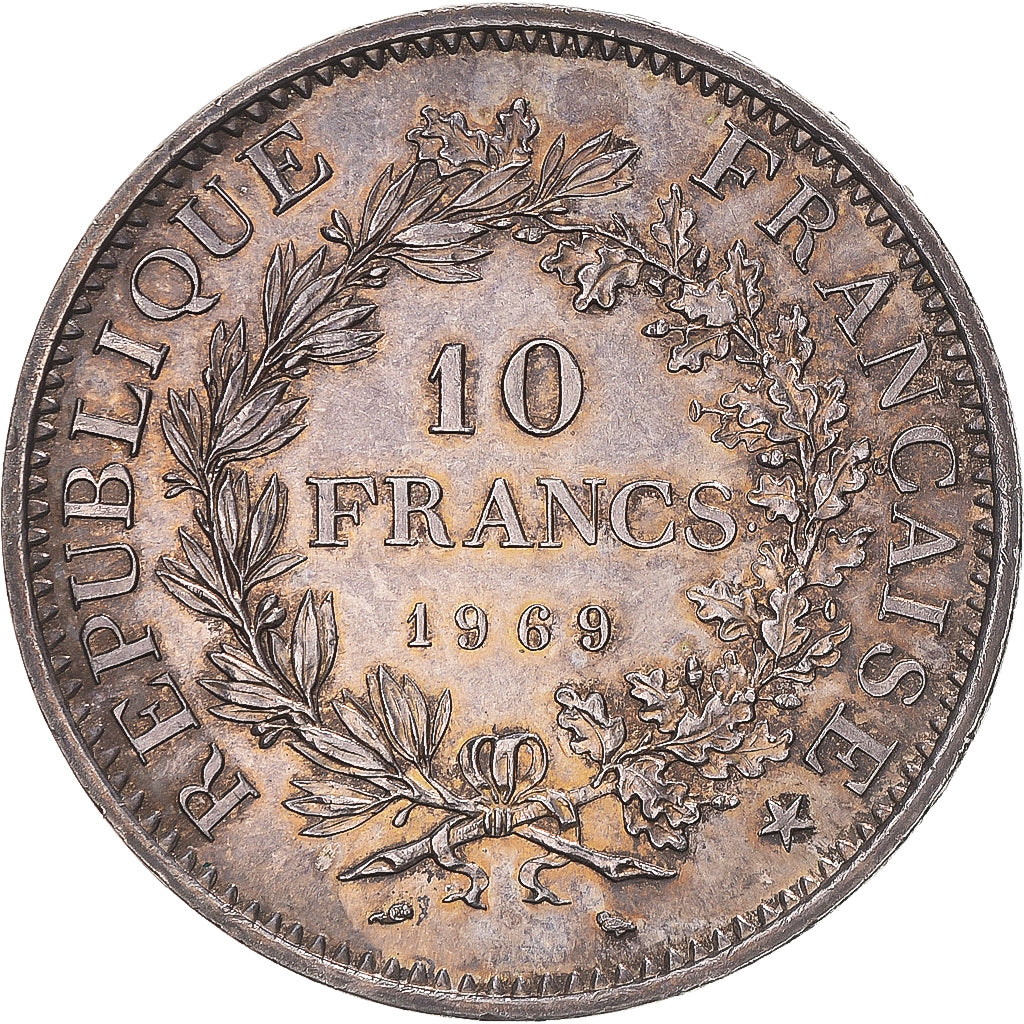 Coin, France, Hercule, 10 Francs, 1969, Paris, MS(63), Silver, KM:932