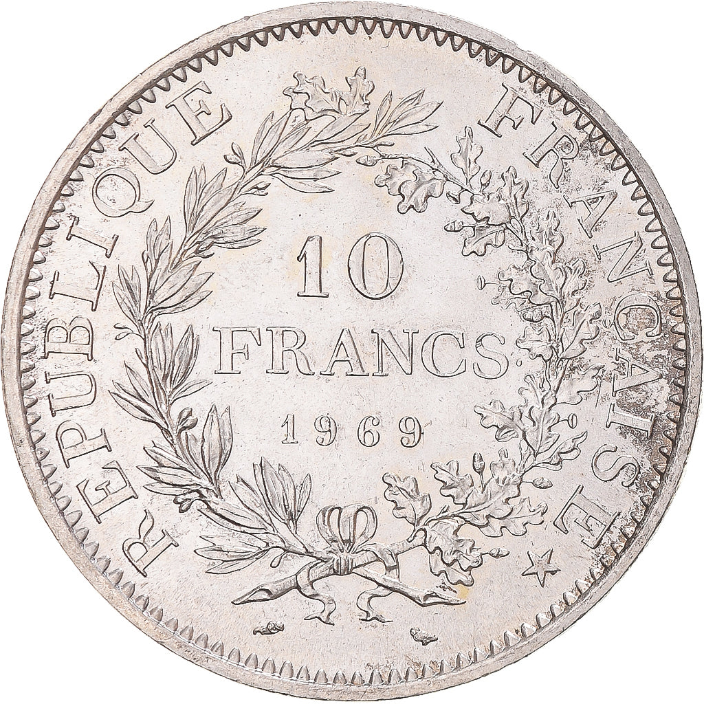 Coin, France, Hercule, 10 Francs, 1969, Paris, MS(63), Silver, KM:932