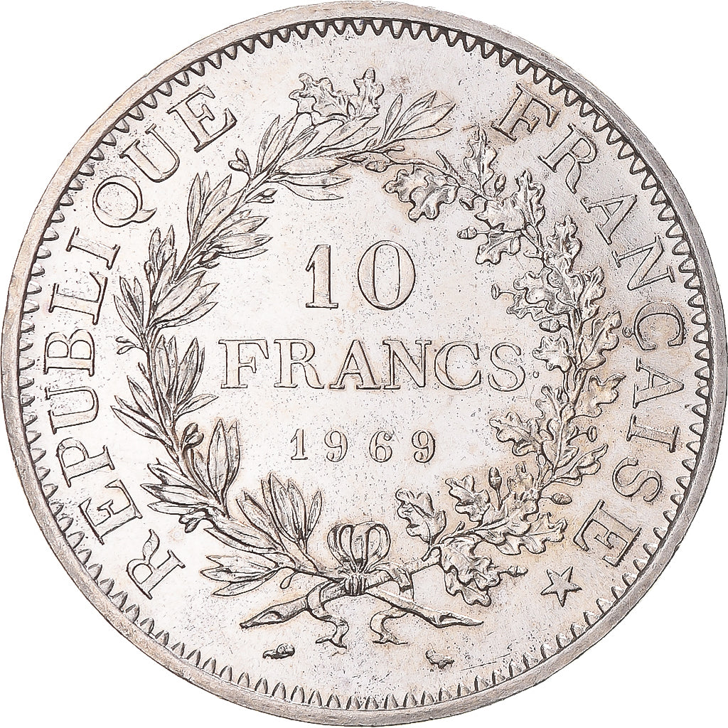 Coin, France, Hercule, 10 Francs, 1969, Paris, MS(60-62), Silver, KM:932