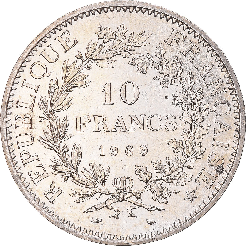 Coin, France, Hercule, 10 Francs, 1969, Paris, MS(60-62), Silver, KM:932