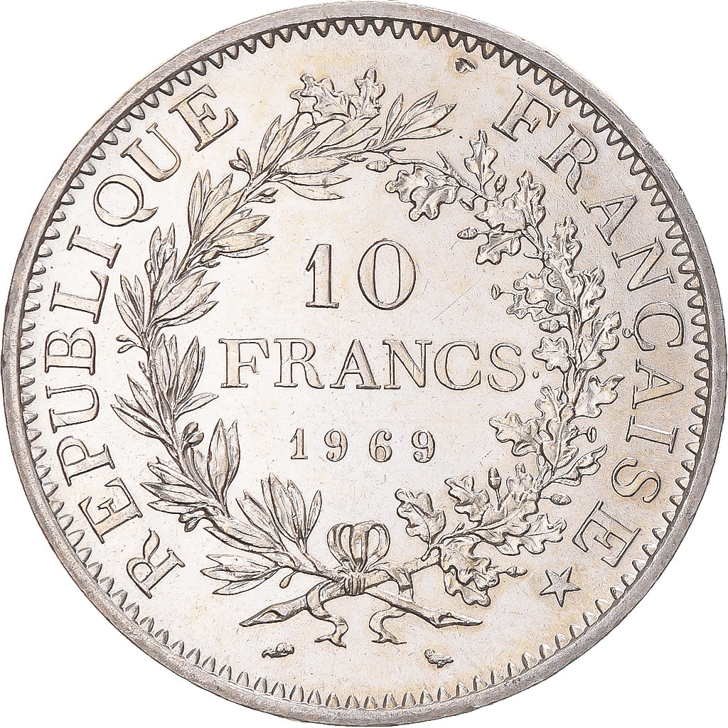 Coin, France, Hercule, 10 Francs, 1969, Paris, MS(60-62), Silver, KM:932