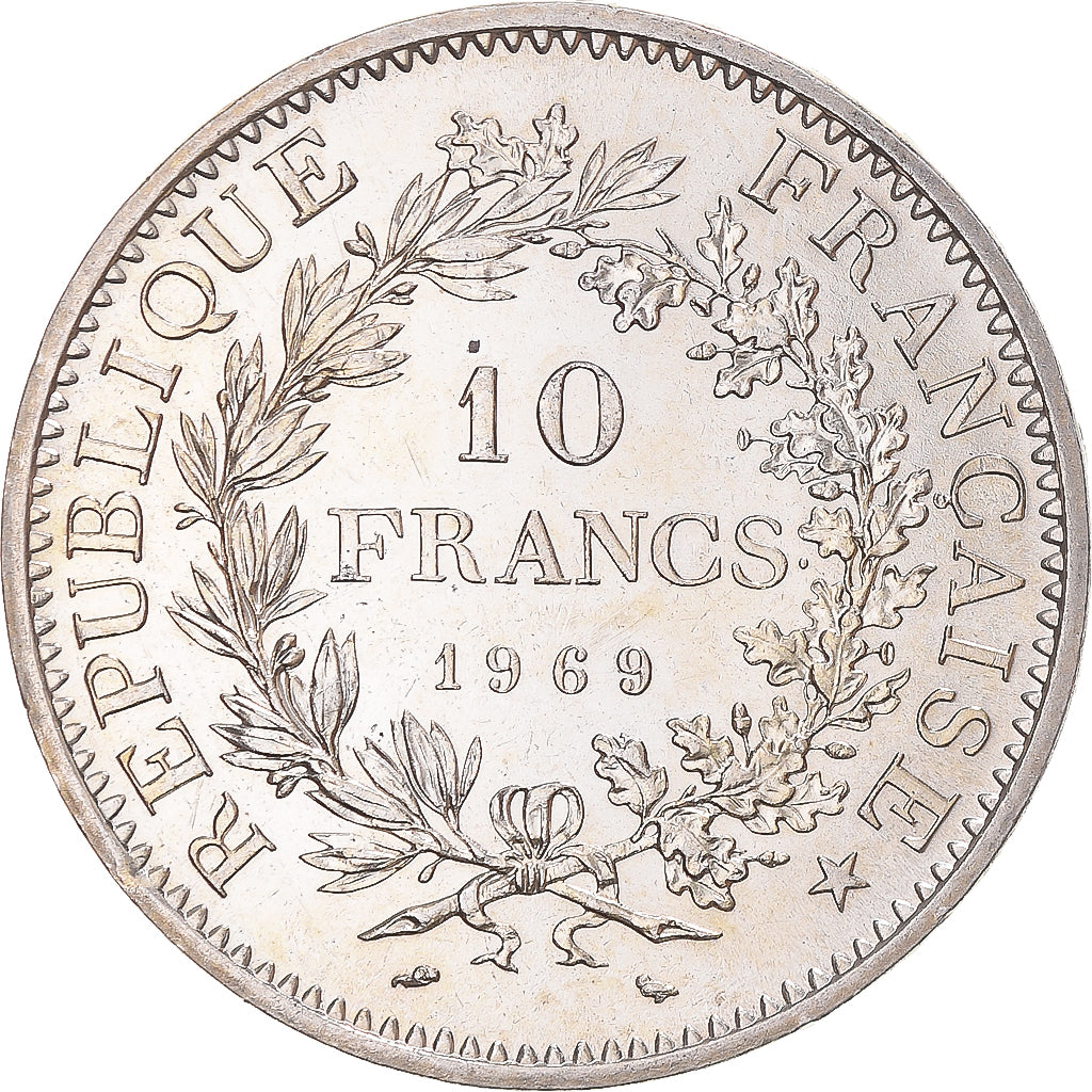 Coin, France, Hercule, 10 Francs, 1969, Paris, AU(55-58), Silver, KM:932