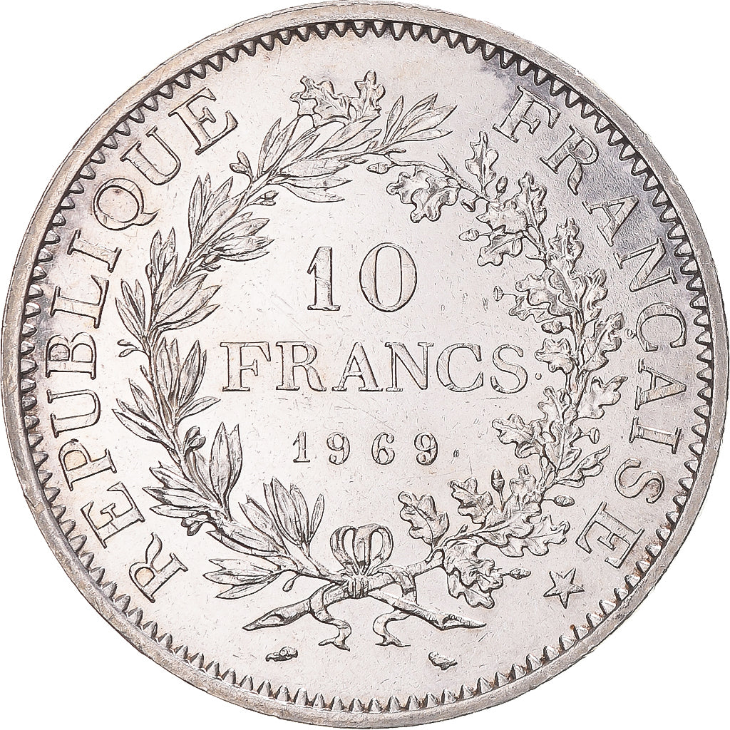 Moneta, Francia, Hercule, 10 Francs, 1969, Paris, SPL-, Argento, KM:932