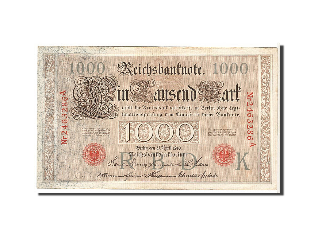 Germany, 1000 Mark, 1910, KM #44b, VF(20-25), 2463286A