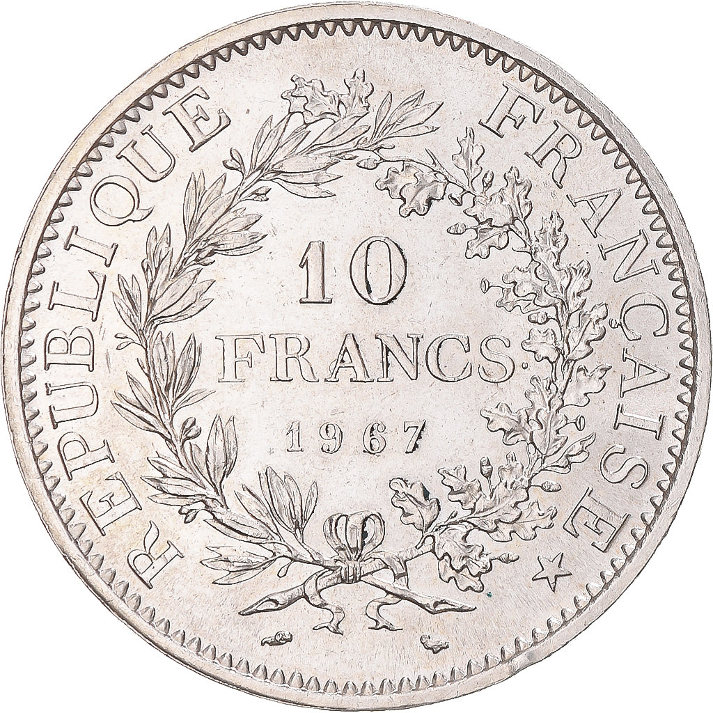 Coin, France, Hercule, 10 Francs, 1967, Paris, MS(60-62), Silver, KM:932