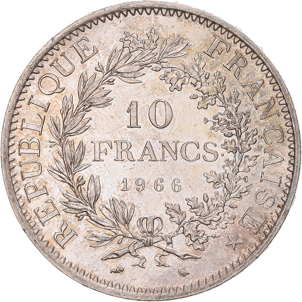 Coin, France, Hercule, 10 Francs, 1966, Paris, MS(63), Silver, KM:932