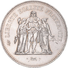 Coin, France, Hercule, 50 Francs, 1974, Paris, MS(63), Silver, KM:941.1