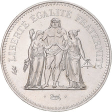 Coin, France, Hercule, 50 Francs, 1975, Paris, MS(63), Silver, KM:941.1