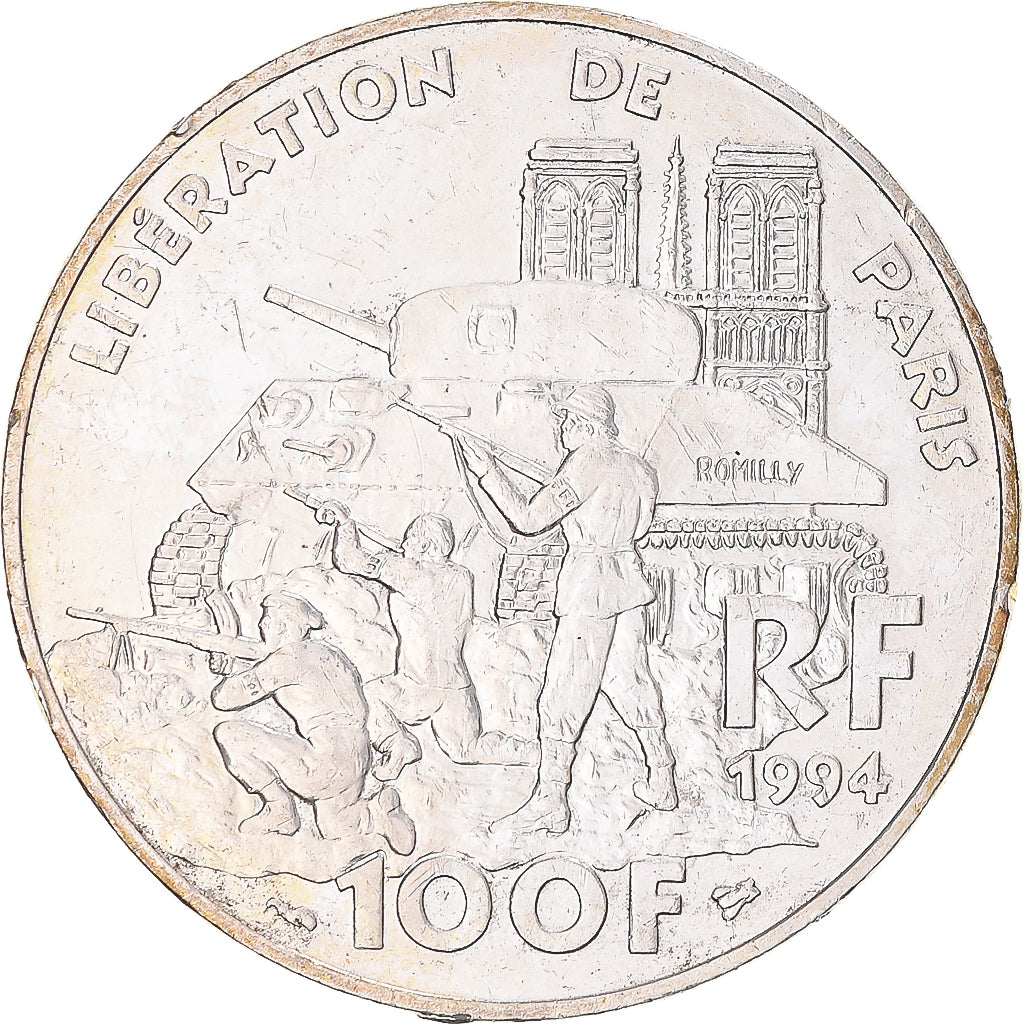 Monnaie, France, Libération de Paris, 100 Francs, 1994, SUP, Argent
