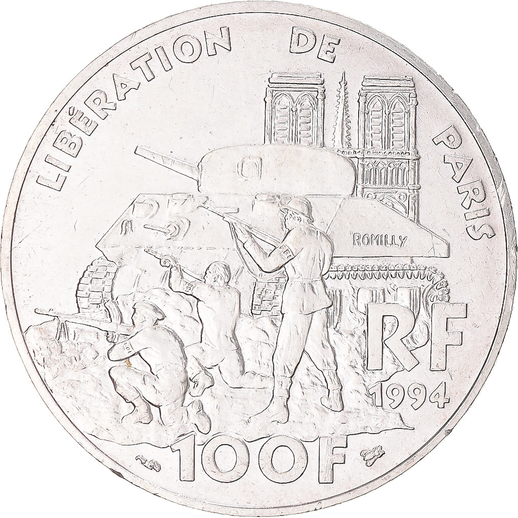 Monnaie, France, Libération de Paris, 100 Francs, 1994, TTB+, Argent