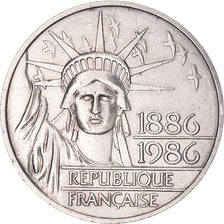 Coin, France, Statue de la Liberté, 100 Francs, 1986, MS(60-62), Silver