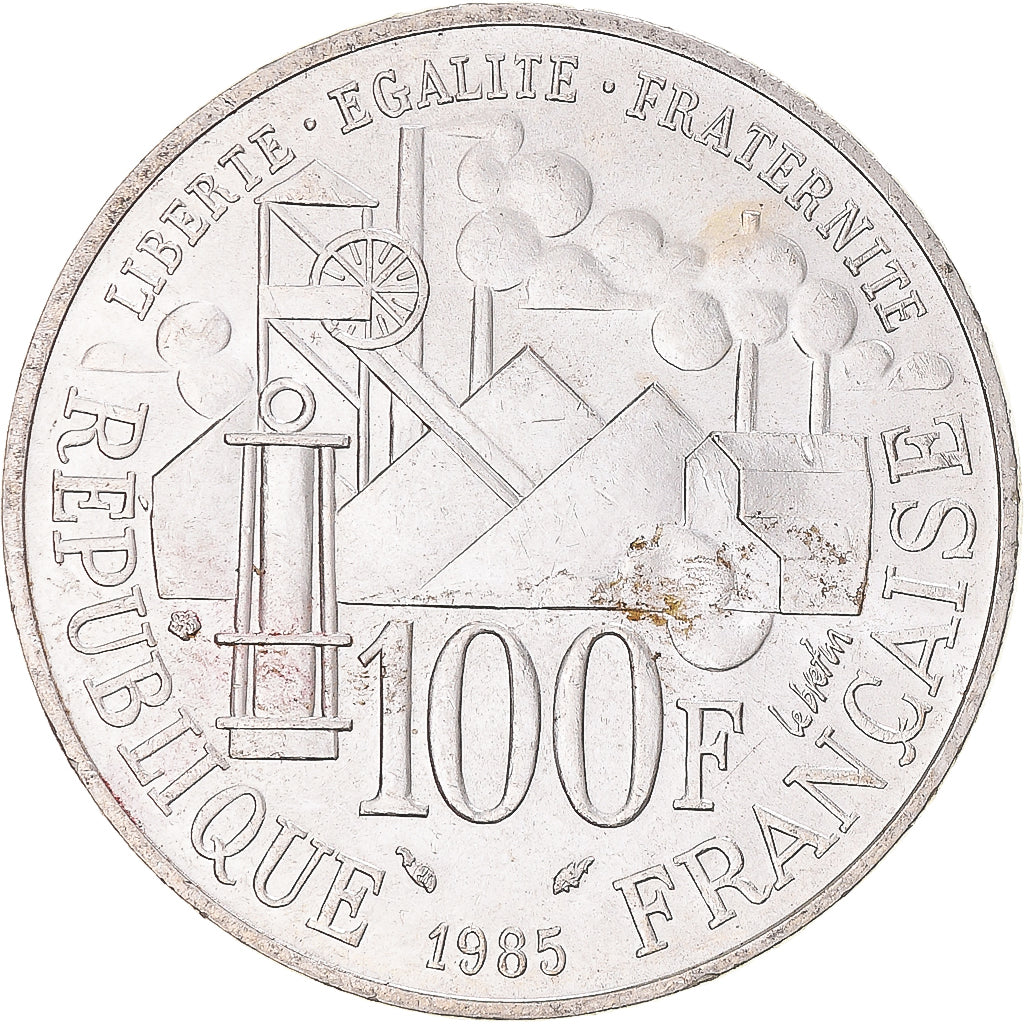 Coin, France, Germinal, 100 Francs, 1985, Paris, MS(60-62), Silver, KM:957