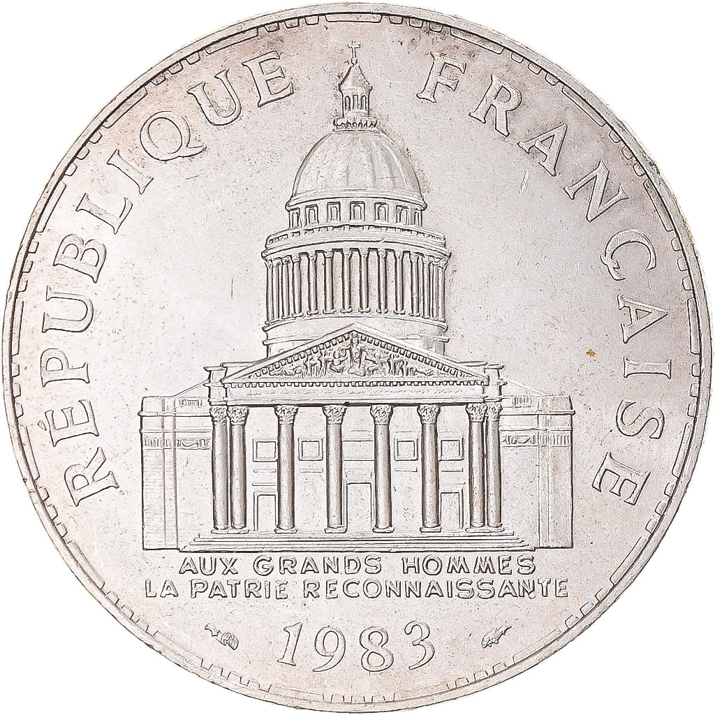 Moneta, Francia, Panthéon, 100 Francs, 1983, Paris, SPL, Argento, KM:951.1