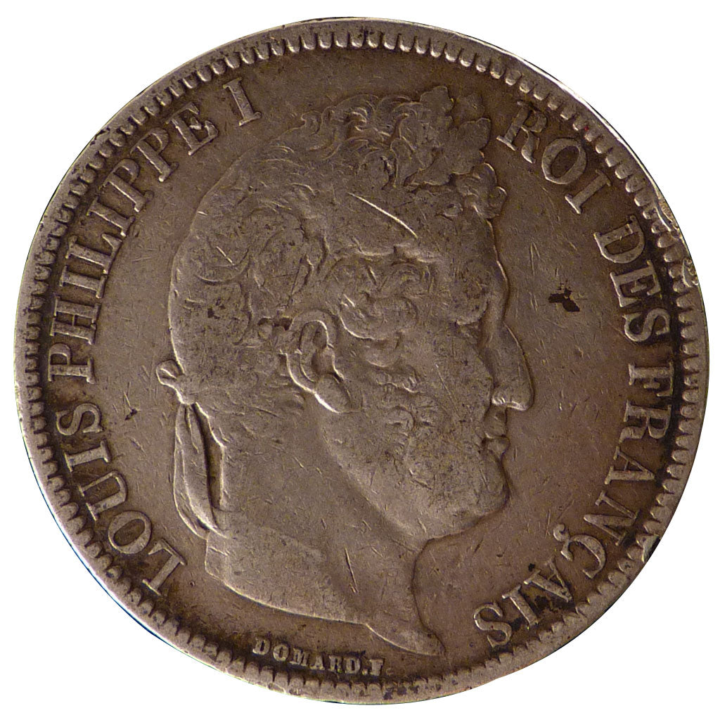 FRANCE, Louis-Philippe, 5 Francs, 1831, Rouen, VF(20-25), Silver, Gadoury...