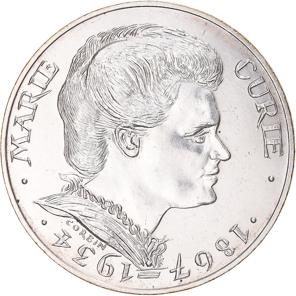 Coin, France, Marie Curie, 100 Francs, 1984, MS(60-62), Silver, Gadoury:899