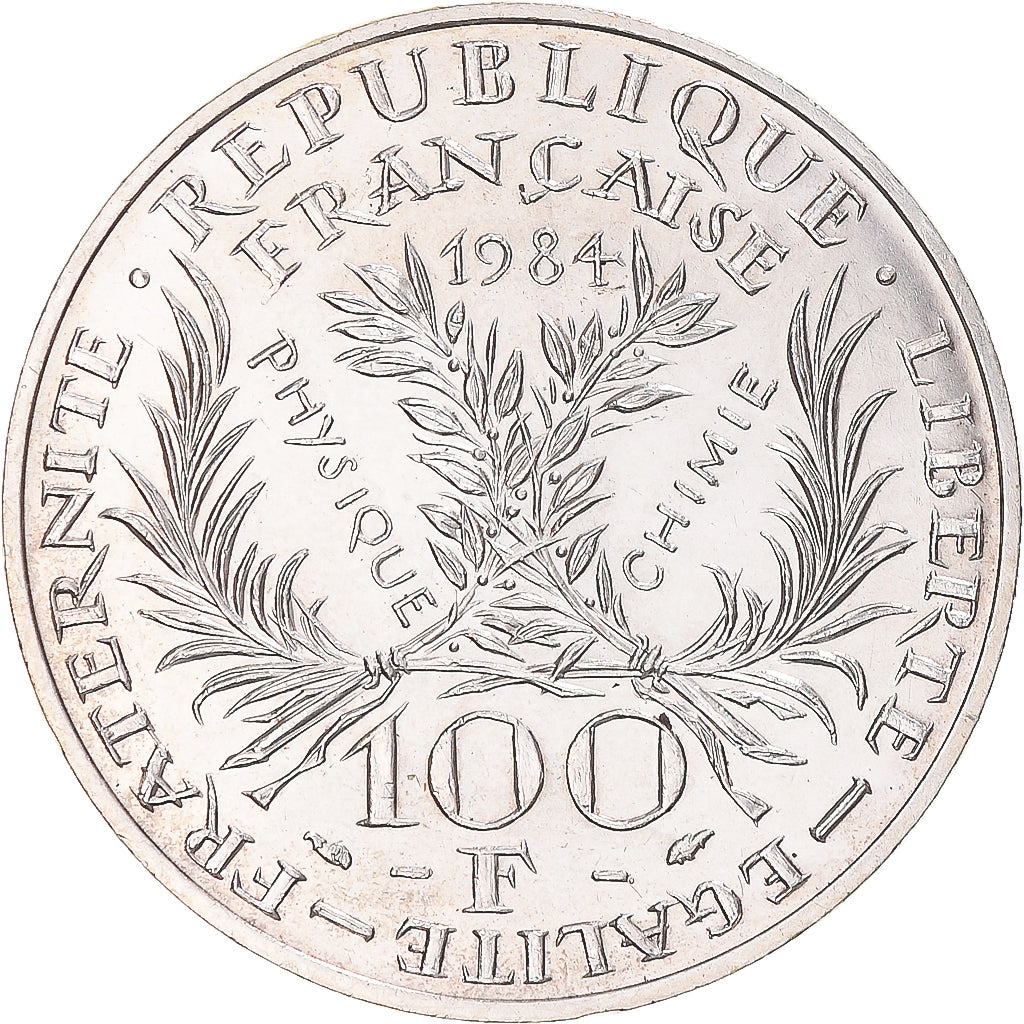 Coin, France, Marie Curie, 100 Francs, 1984, MS(60-62), Silver, Gadoury:899