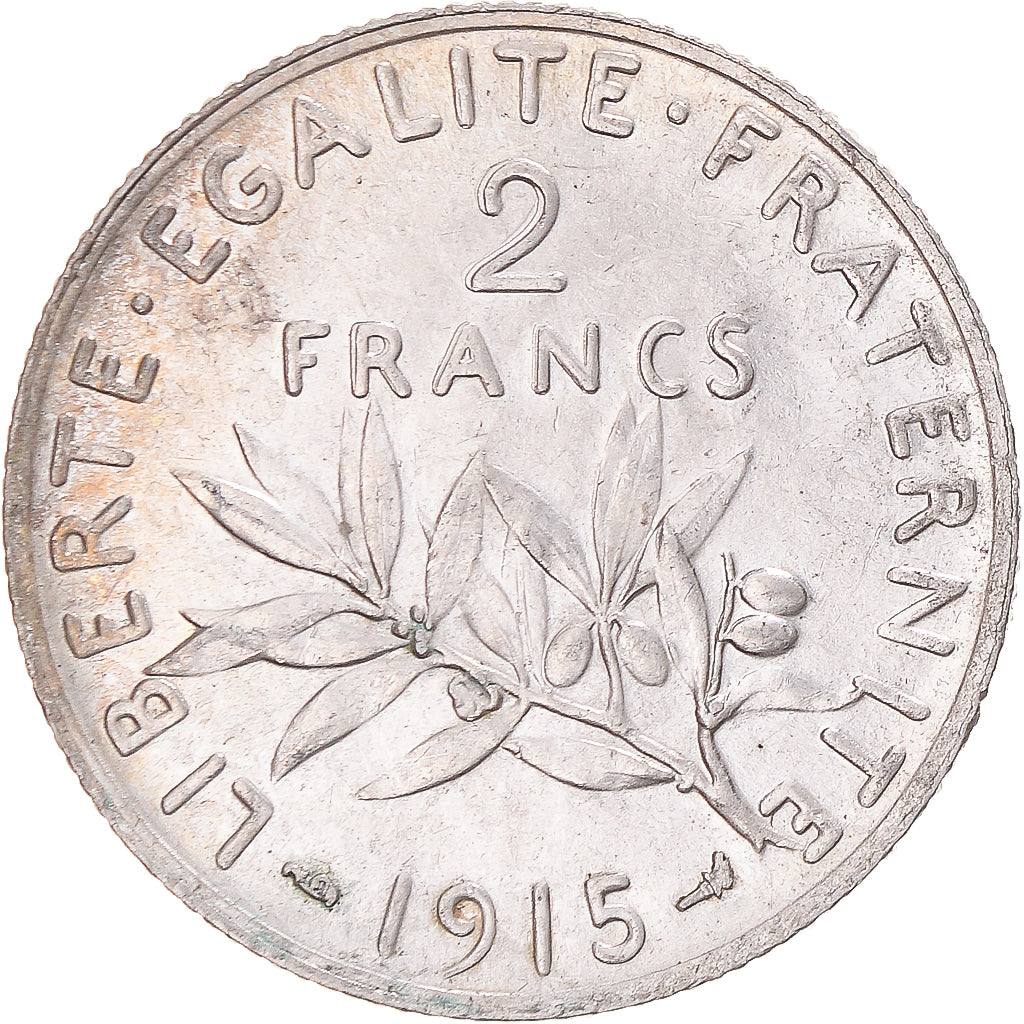 Münze, Frankreich, Semeuse, 2 Francs, 1915, Paris, VZ+, Silber, KM:845.1
