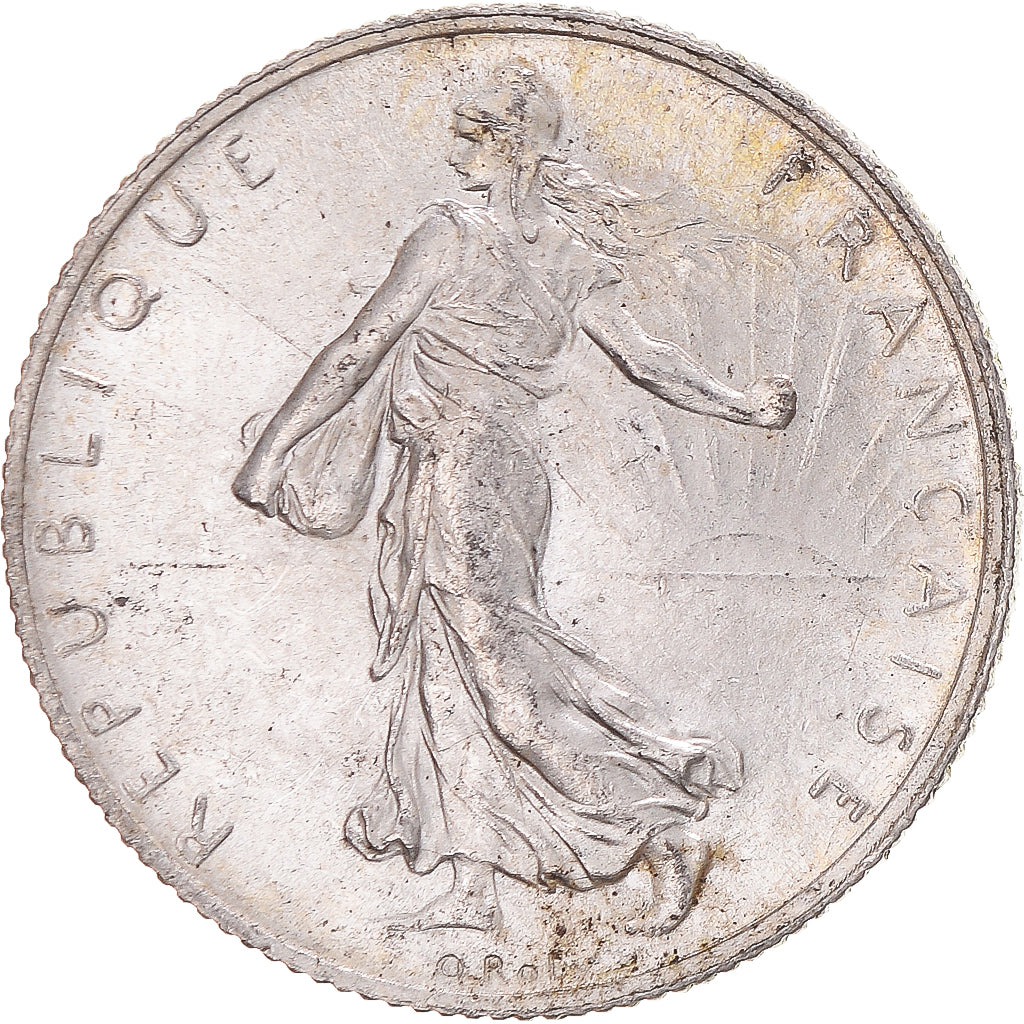 Coin, France, Semeuse, 2 Francs, 1917, Paris, MS(60-62), Silver, KM:845.1