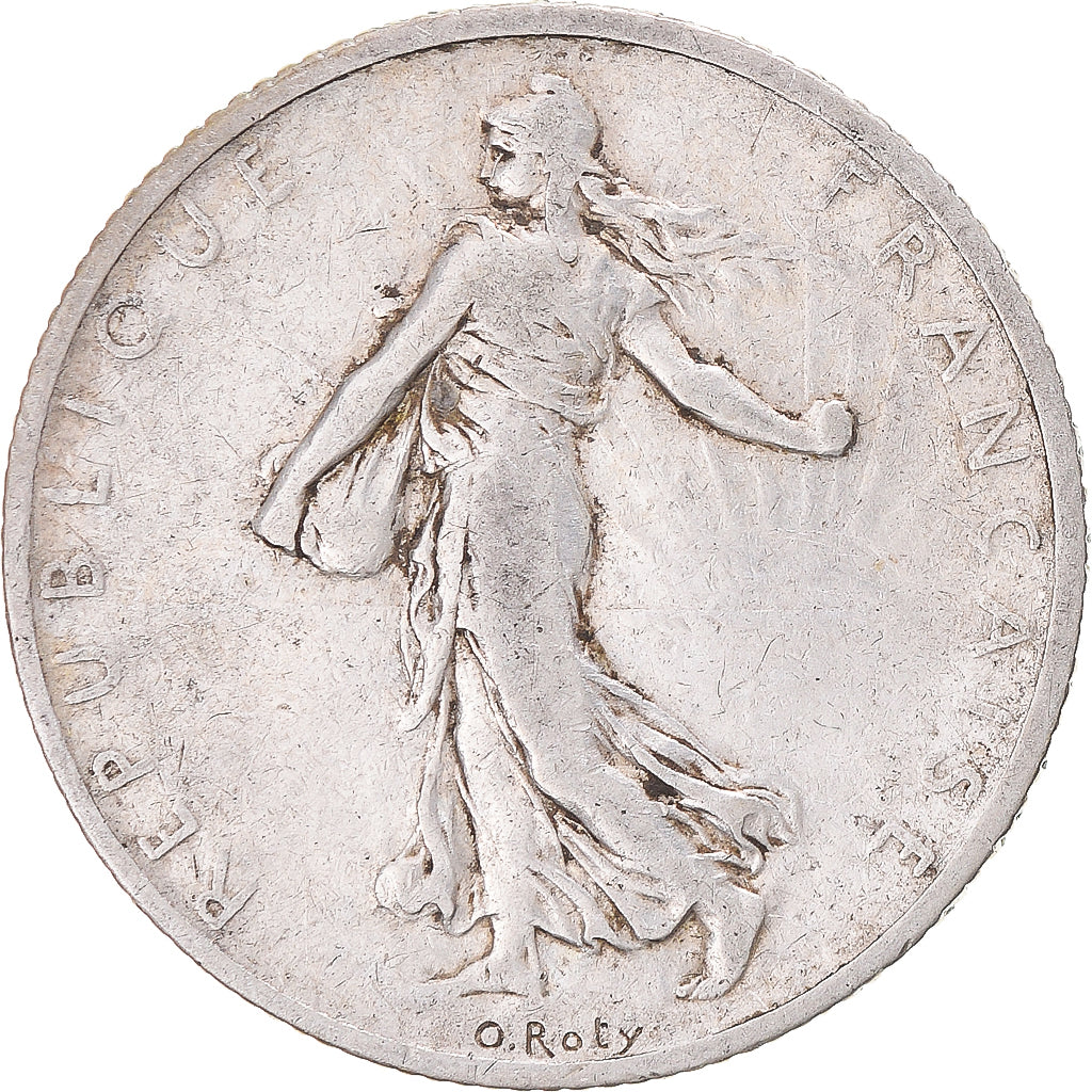Moneda, Francia, Semeuse, 2 Francs, 1900, Paris, BC+, Plata, KM:845.1