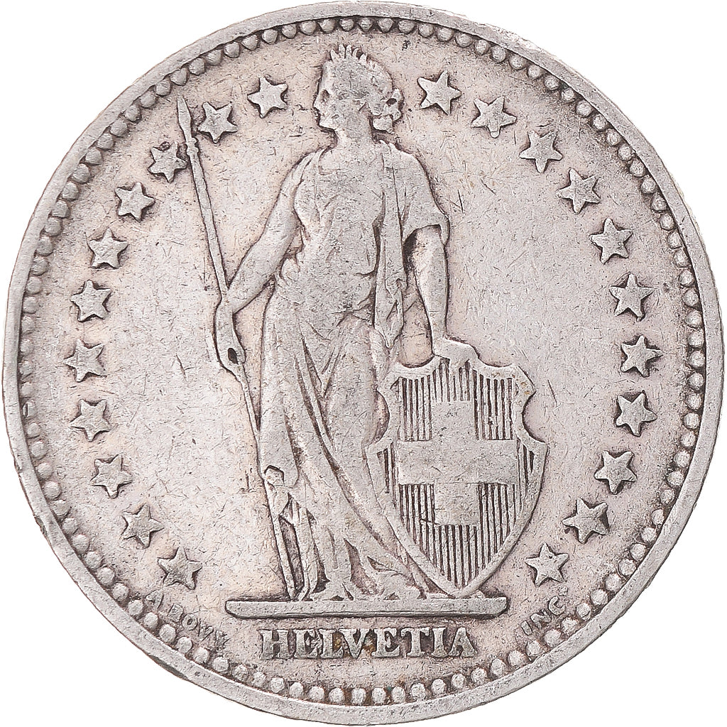 Coin, Switzerland, 2 Francs, 1894, Paris, VF(30-35), Silver, KM:21