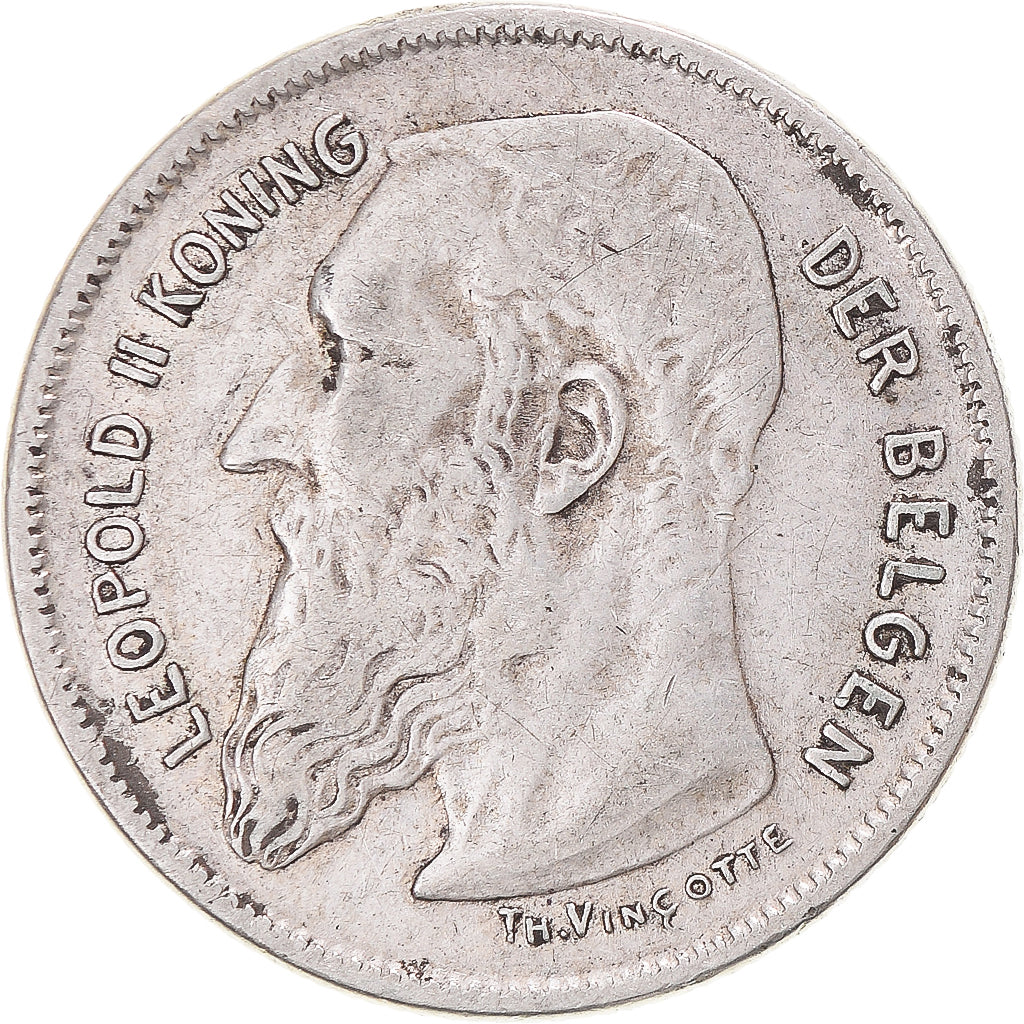 Coin, Belgium, 2 Francs, 2 Frank, 1909, VF(30-35), Silver, KM:59