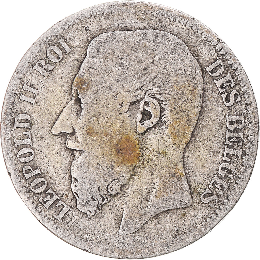 Monnaie, Belgique, Leopold II, 2 Francs, 2 Frank, 1866, TB, Argent, KM:30.1
