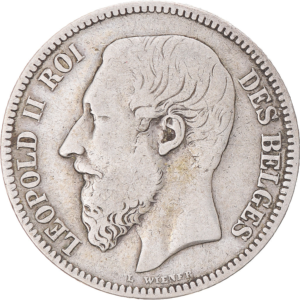 Coin, Belgium, Leopold II, 2 Francs, 2 Frank, 1867, VF(30-35), Silver, KM:30.2