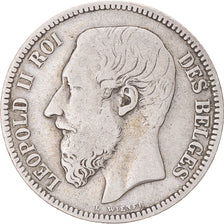 Coin, Belgium, Leopold II, 2 Francs, 2 Frank, 1867, VF(30-35), Silver, KM:30.2