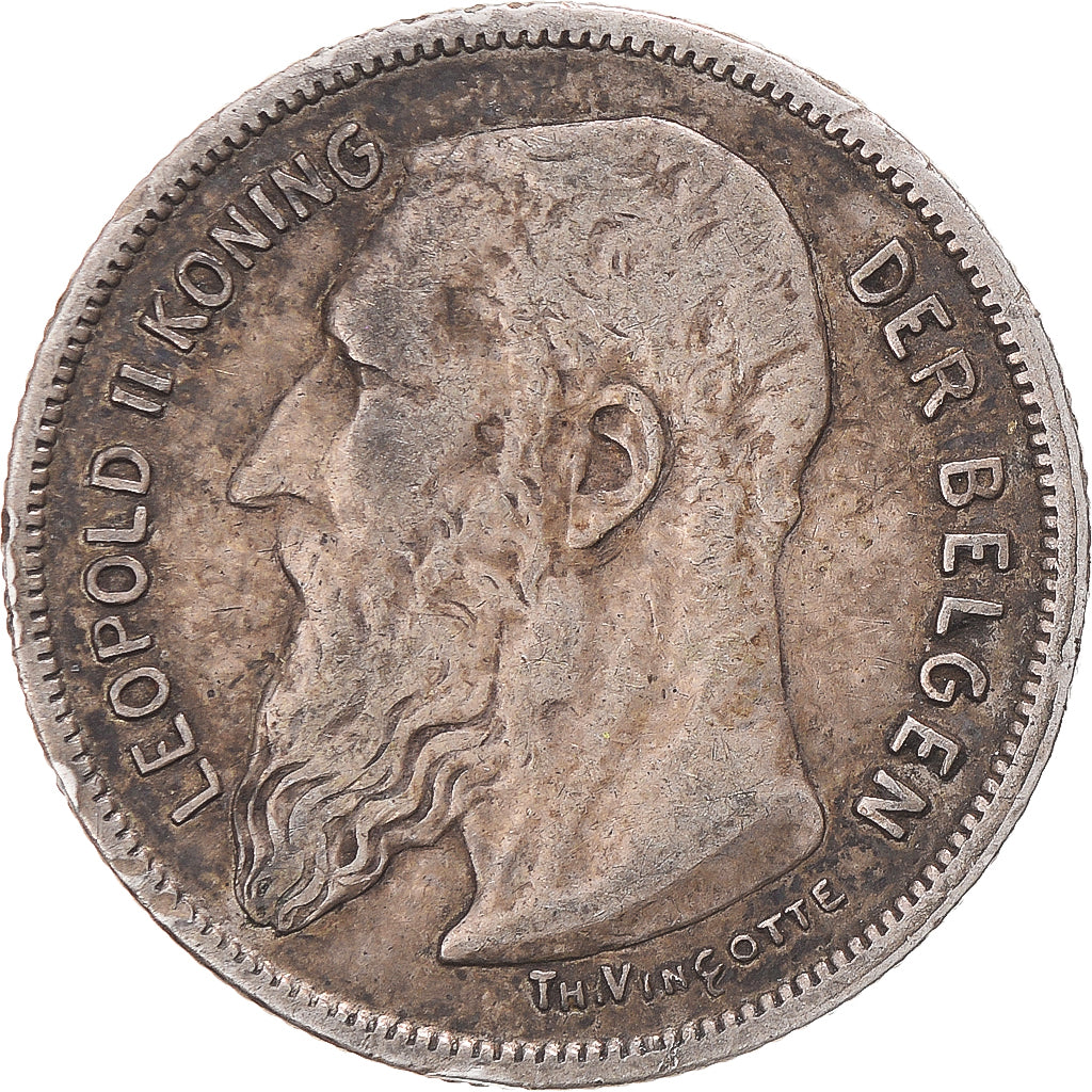 Coin, Belgium, 2 Francs, 2 Frank, 1904, VF(30-35), Silver, KM:59