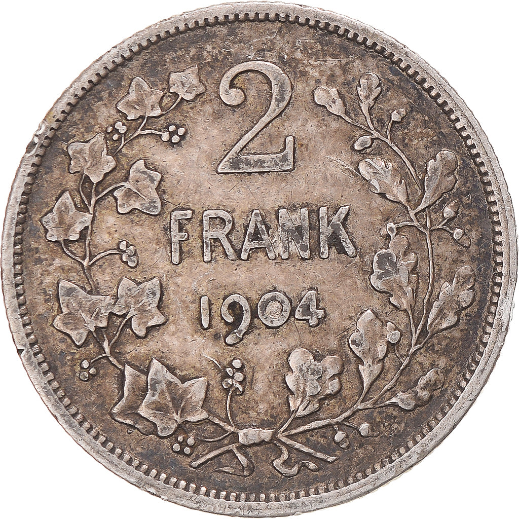 Coin, Belgium, 2 Francs, 2 Frank, 1904, VF(30-35), Silver, KM:59