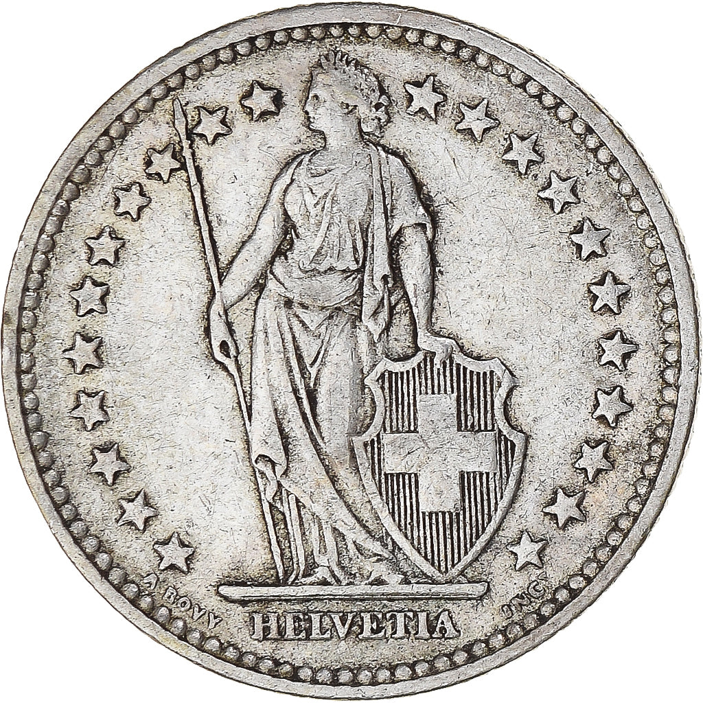 Coin, Switzerland, 2 Francs, 1906, Bern, EF(40-45), Silver, KM:21