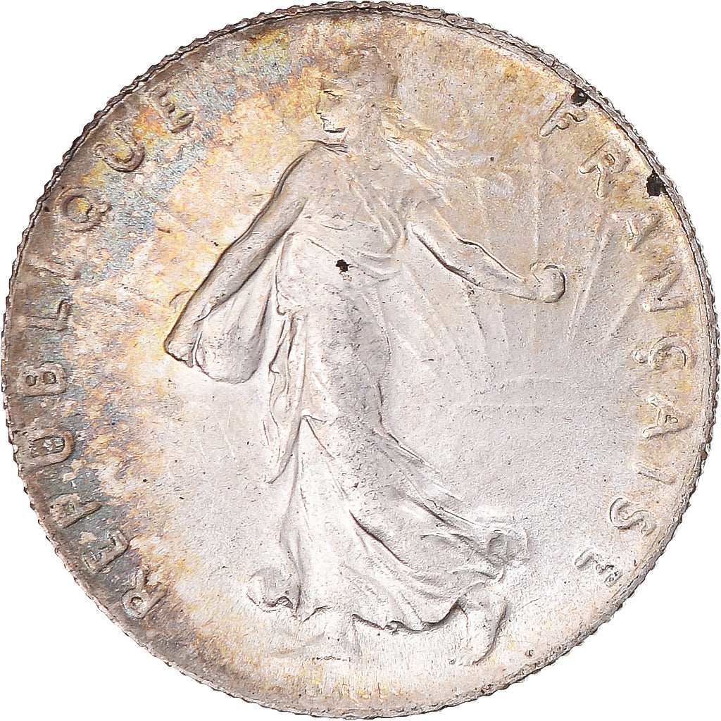 Coin, France, Semeuse, 50 Centimes, 1919, Paris, Semeuse, MS(63), Silver, KM:854