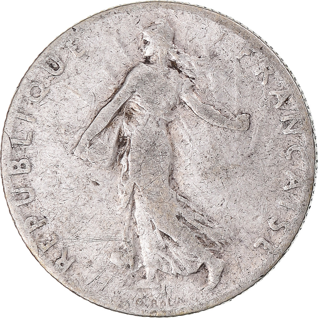 Moneta, Francja, Semeuse, 50 Centimes, 1905, Paris, VF(20-25), Srebro, KM:854